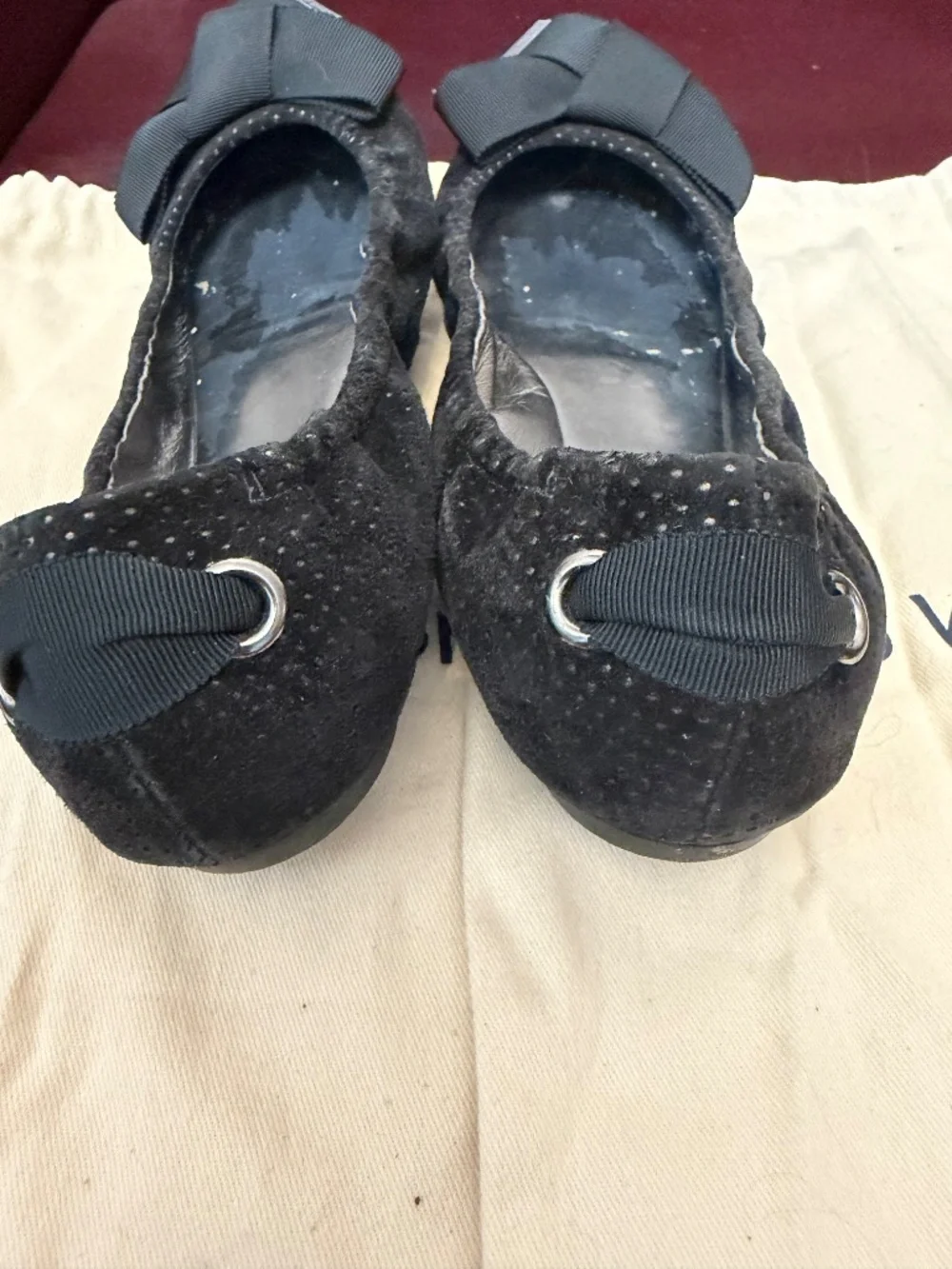 LV Ballerina flat suede
